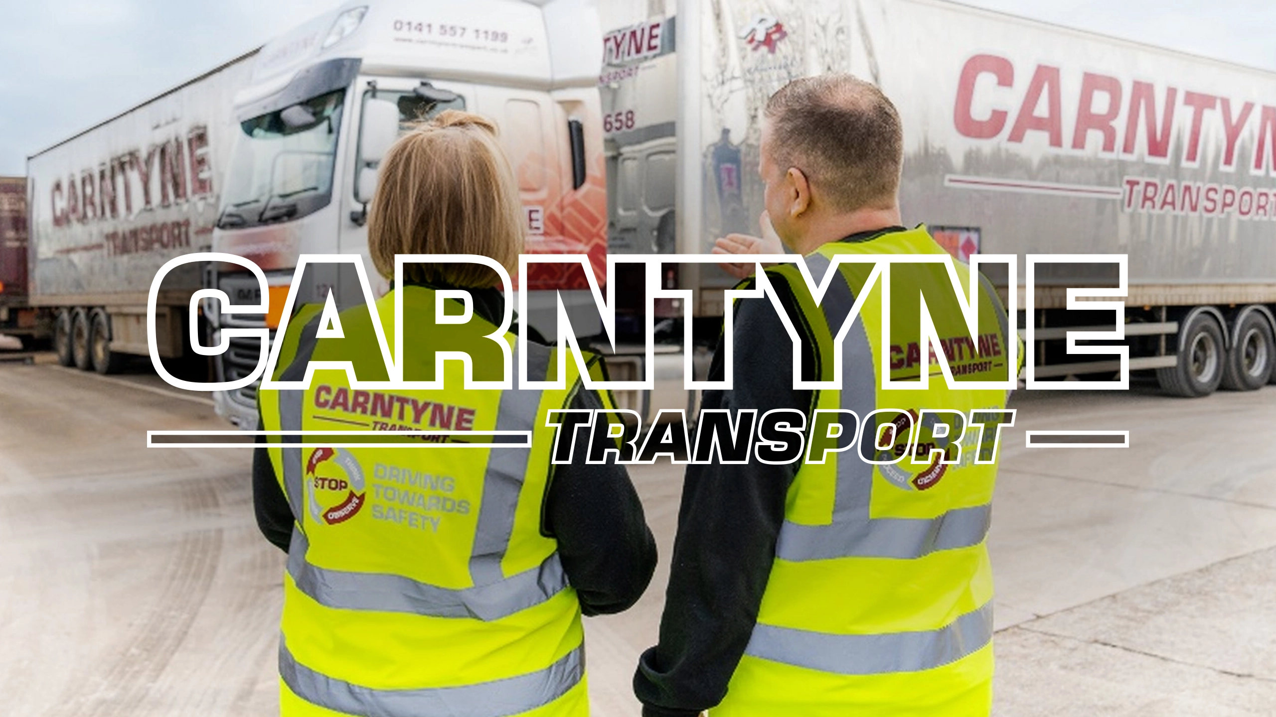 Carntyne Transport - Workers with Trucks in the background